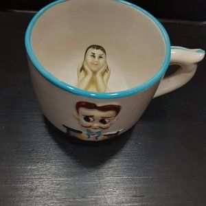 Unique Vintage Davar Pop's Naughty Coffee Cup Mug Naked Lady Hand Painted Risque